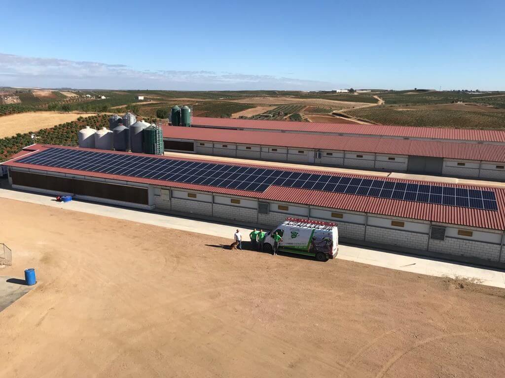 Equipo de CE instalando unas placas solares